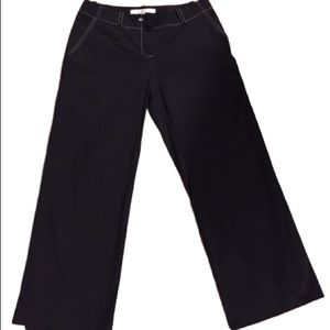 Trina Turk Pants Wide Leg Crop Black w/ white sz 6